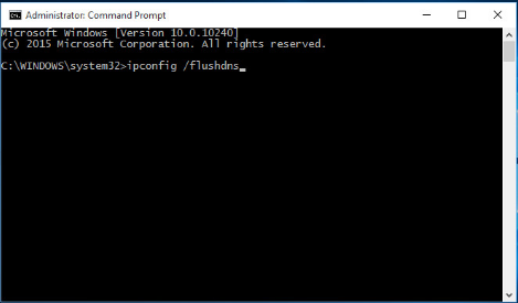 Type ipconfig/flushdns in the command line.